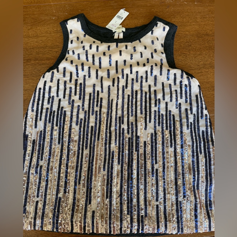 Anthro sequined tank sz small